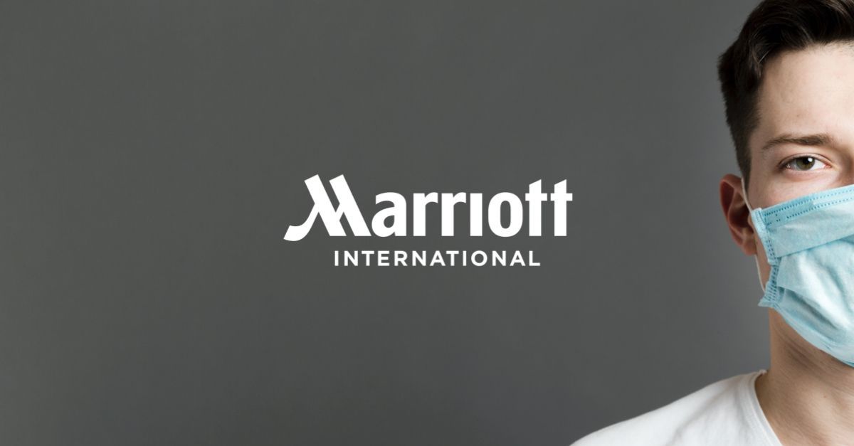 Campanha de uso de máscaras da rede hoteleira Marriott