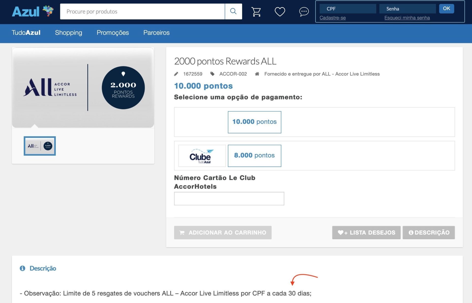 TudoAzul restringe All Accor