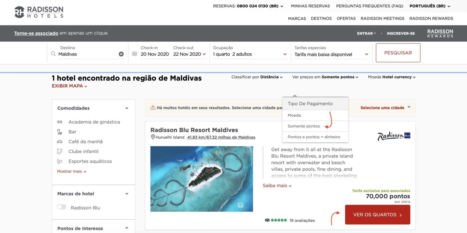 bangalô Maldivas