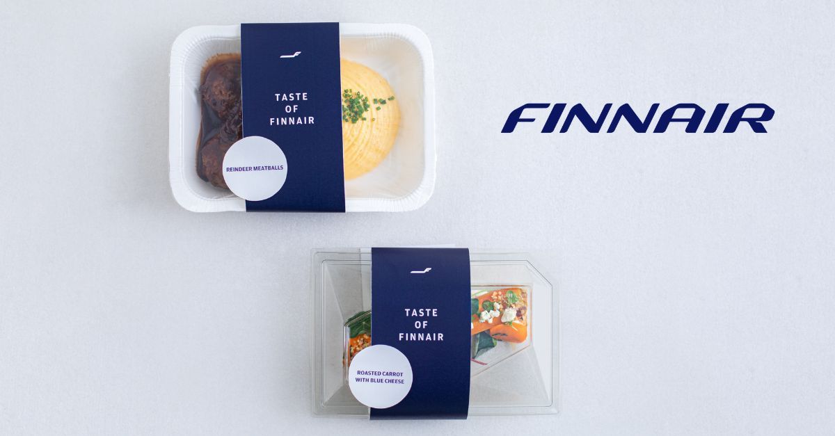 Finnair comida avião supermercado