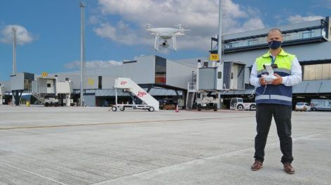 Aeroporto de Florianópolis inicia testes com drone para inspeção do aeródromo