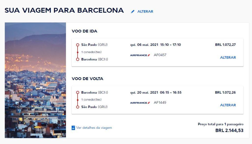 Exemplo de tarifa barcelona