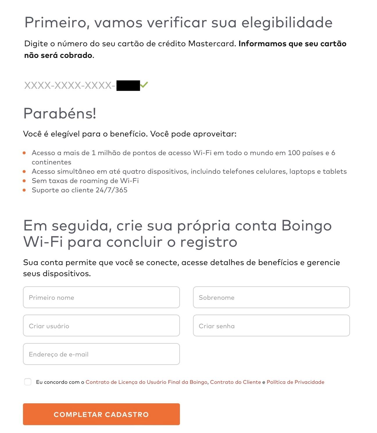 Mastercard Boingo Wi-Fi internet