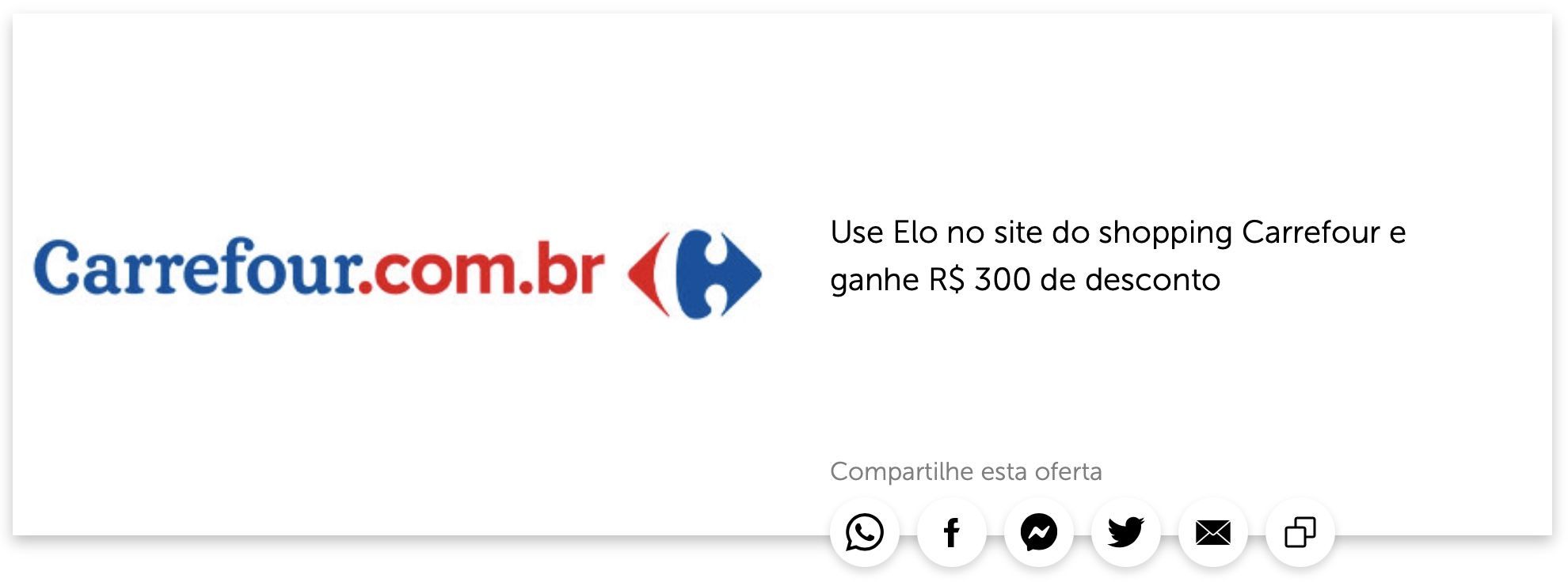 ELO Carrefour R$300