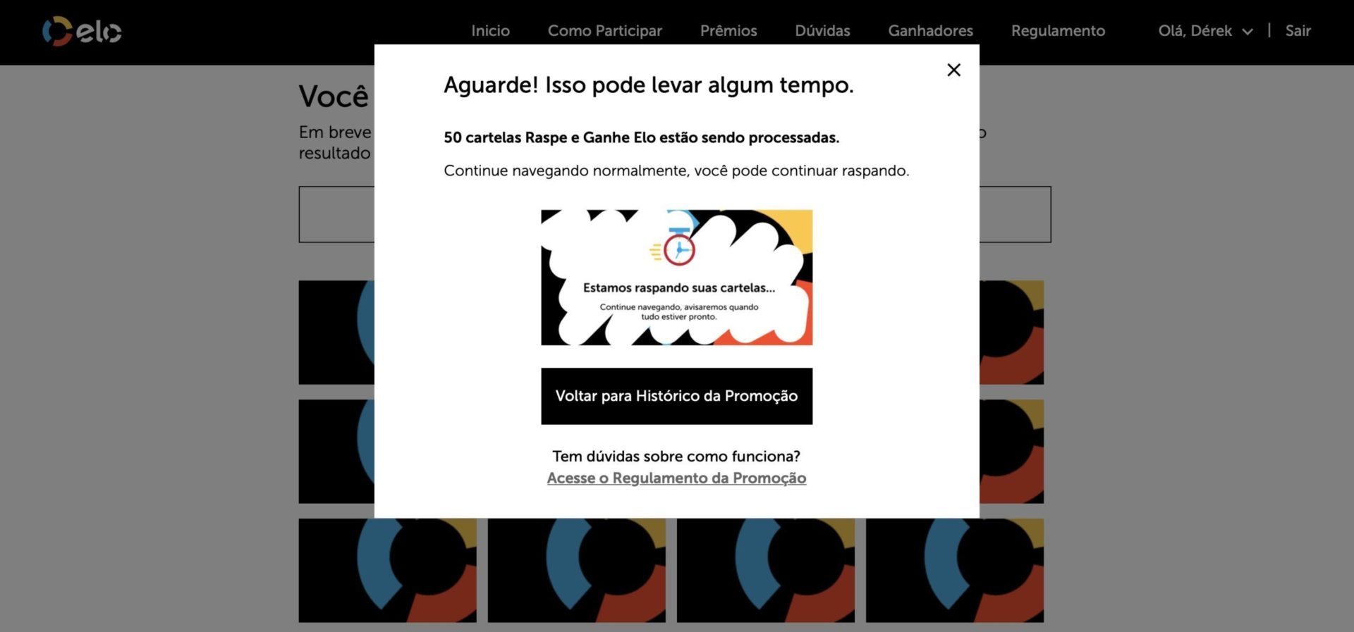 raspar cartelas Elo