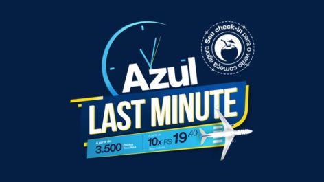 Last Minute Azul tem trechos a partir de 2.800 pontos ou R$194