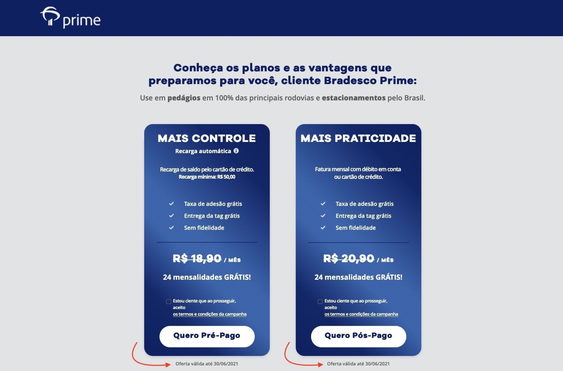 bradesco veloe mensalidades gratuitas
