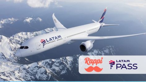 LATAM oferece 50.000 pontos LATAM Pass para clientes Rappi Prime que mais gastam no aplicativo