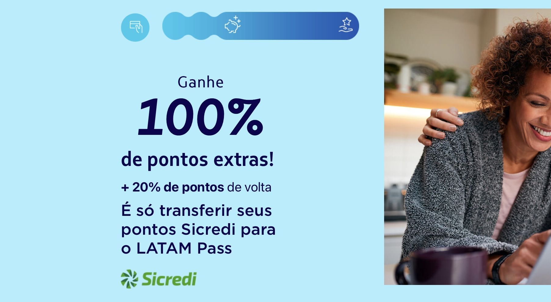 LATAM bônus Sicredi 100%