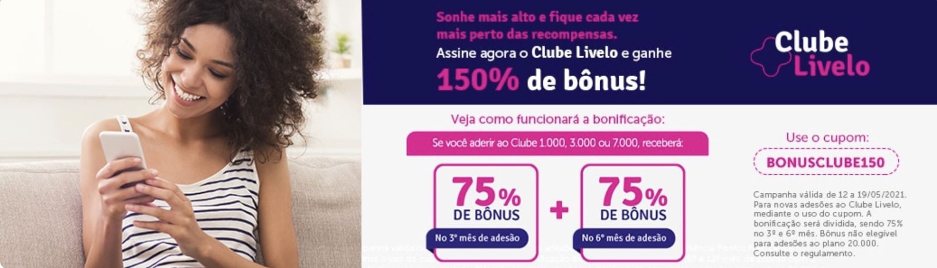 Clube Livelo 75% bônus