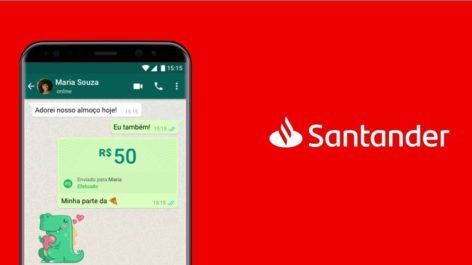 Santander passa a oferecer transferências via WhatsApp