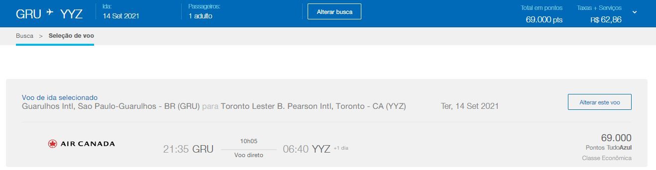 Air Canada voos Brasil