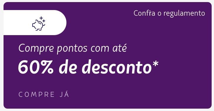 Latam 60% desconto pontos