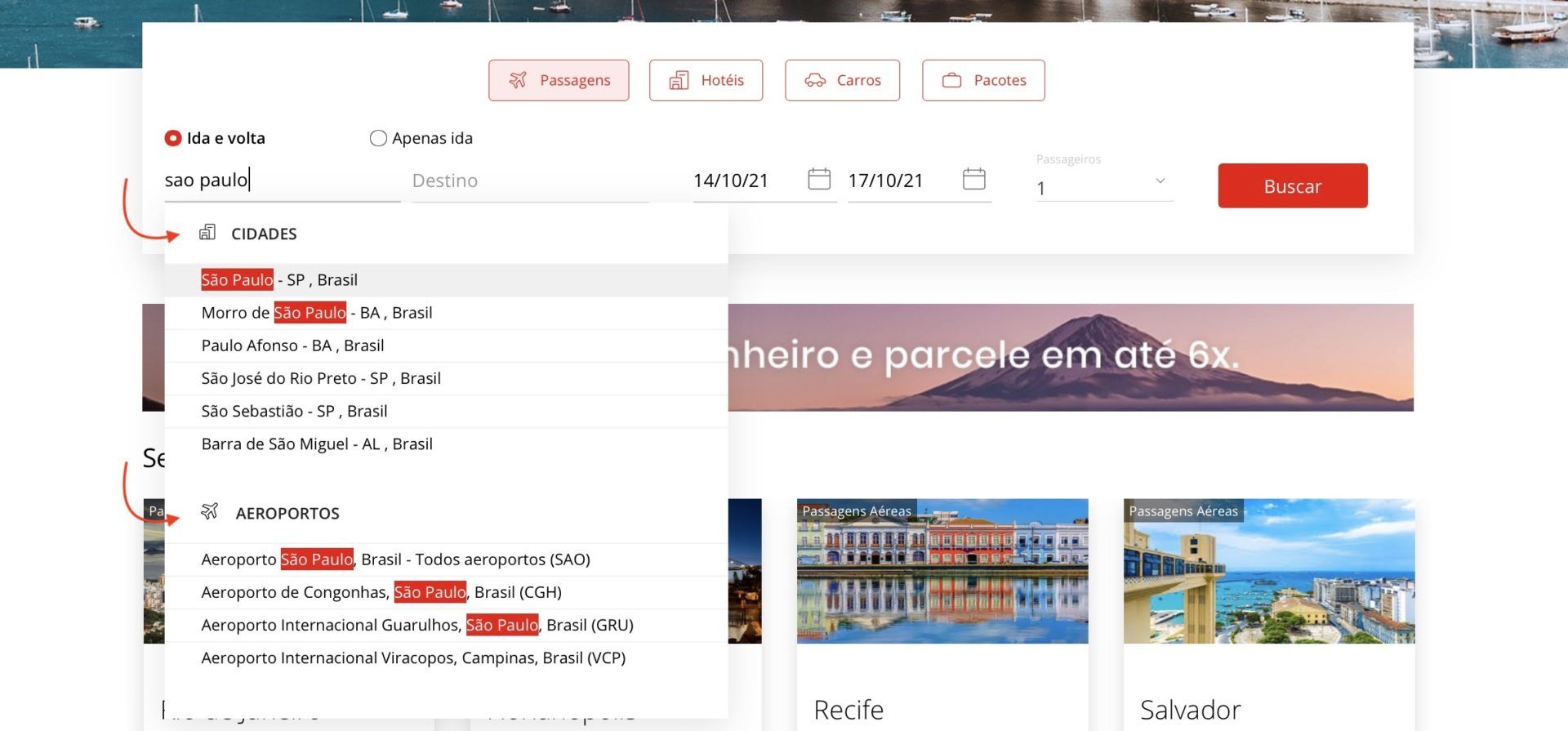 Esfera Viagens passagem pontos