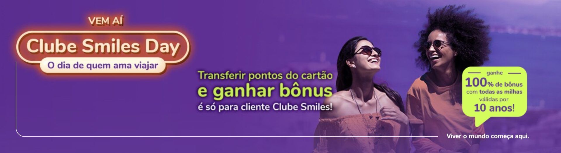 Smiles 100% bônus transferências