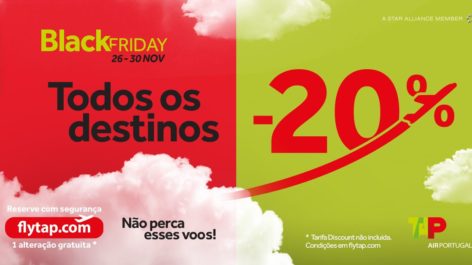 Últimas horas! Ganhe 20% de desconto em passagens da TAP
