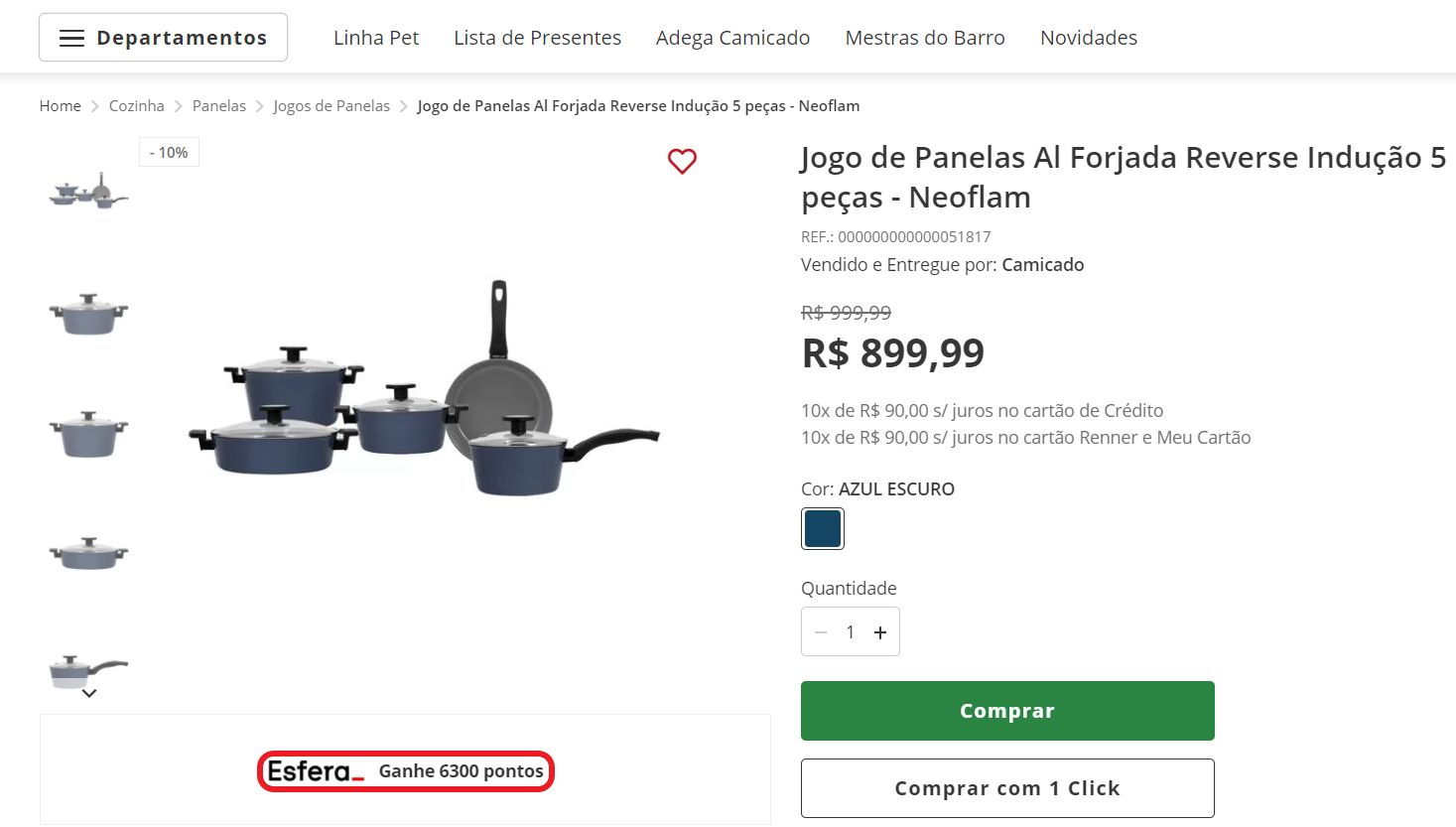 Esfera Camicado Tok&Stok pontos