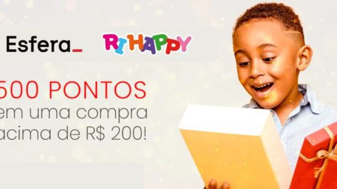Esfera oferece 500 pontos em compras acima de R$200 na Ri Happy
