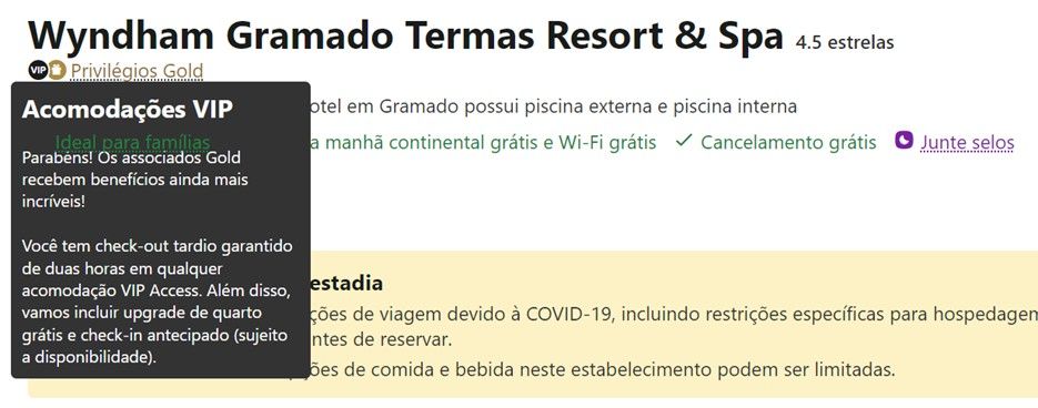 #PraTodoMundoVer: detalhes dos benefícios de status Gold na hora da reserva na Hoteis.com