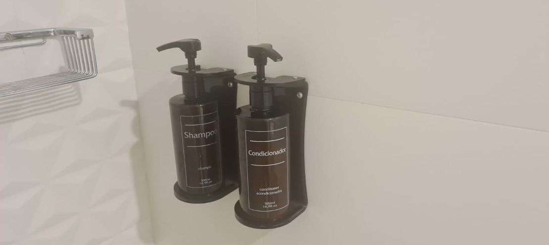 #PraTodoMundoVer: Vista dos amenities shampoo e condicionador