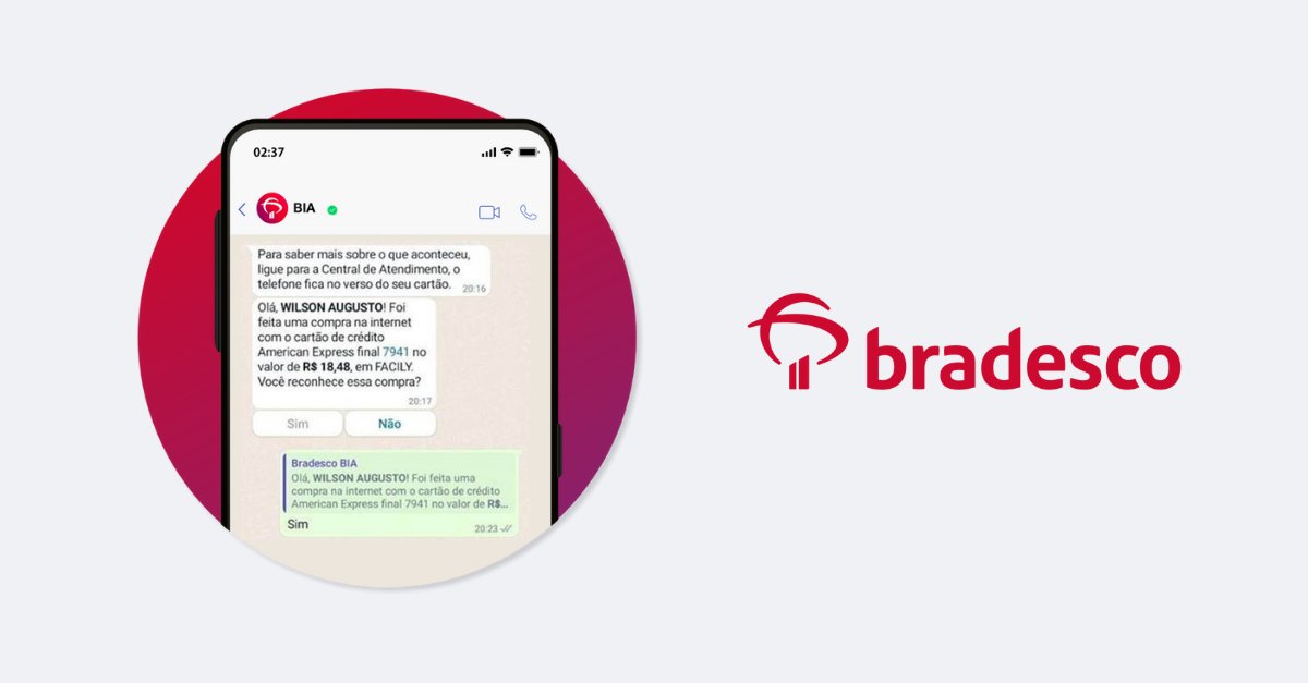 Bradesco transações suspeitas whatsapp
