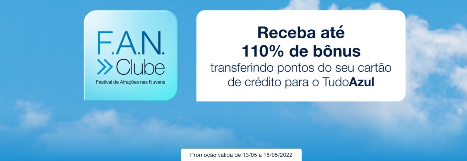TudoAzul ofrece hasta un 90% de bonificación en la transferencia de puntos de tarjeta de crédito