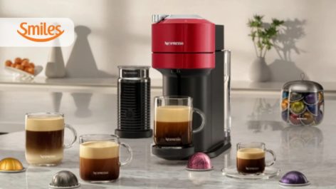 Shopping Smiles oferece até 12 milhas por real gasto em cafeteiras Nespresso