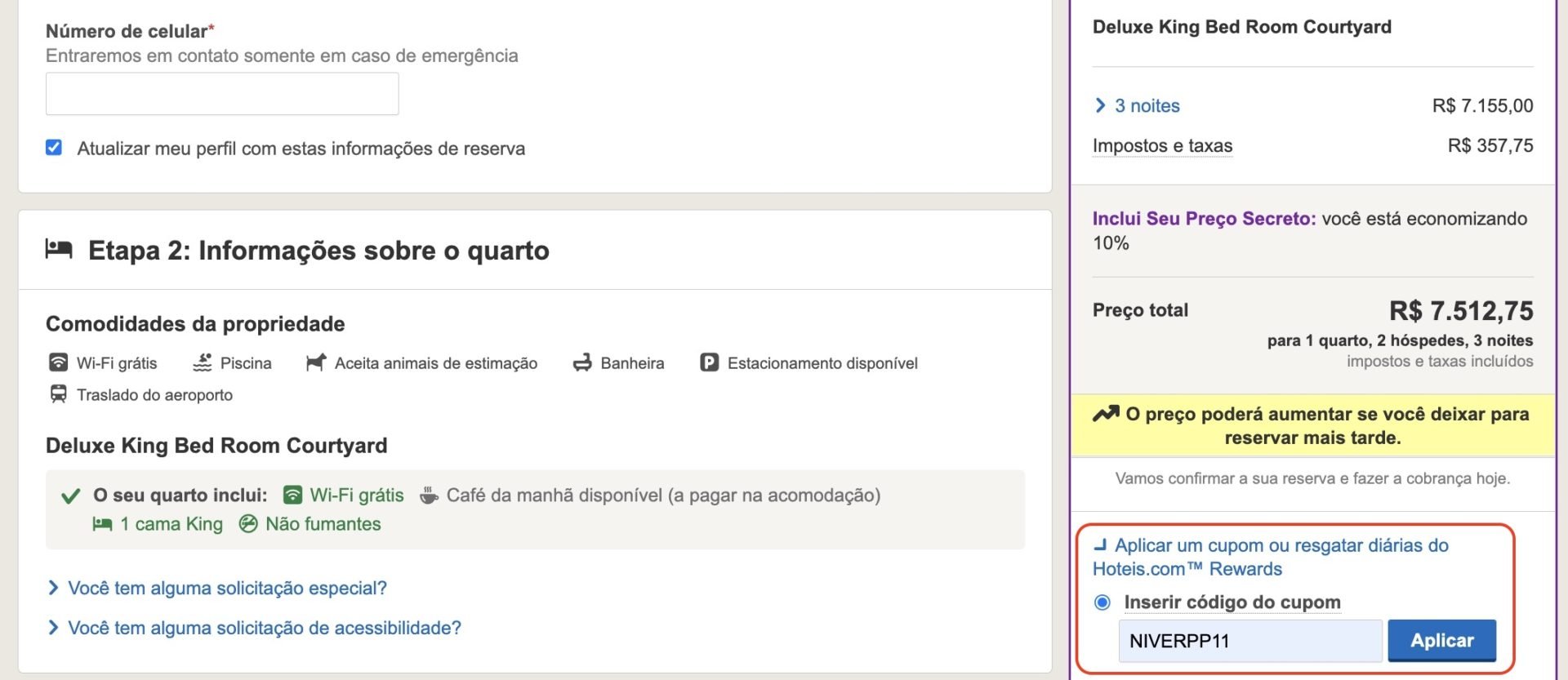 Hoteis.com desconto