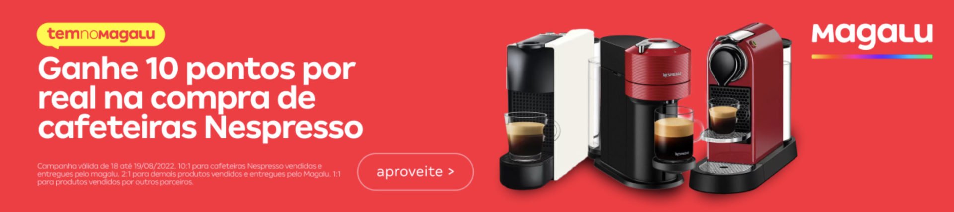 nespresso magalu pontos livelo 