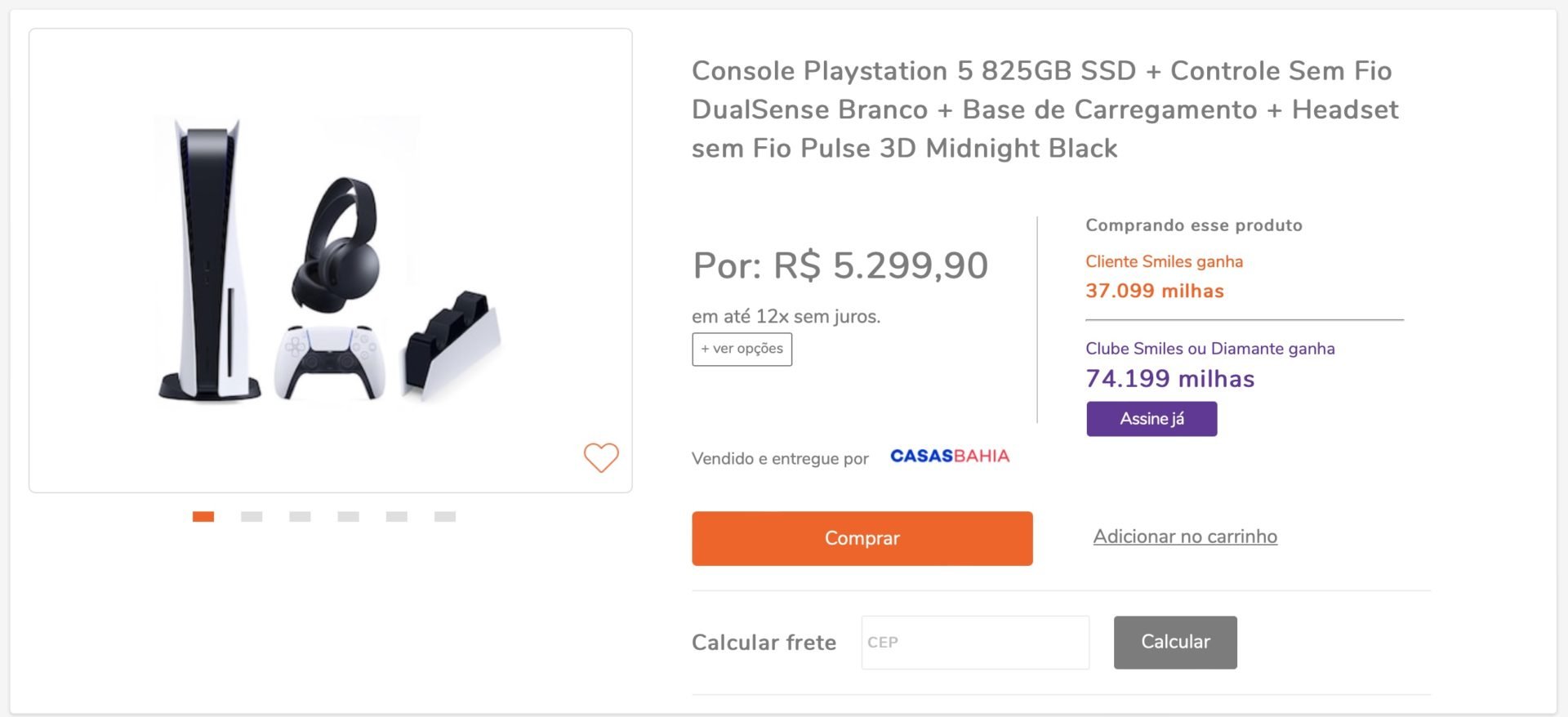 Smiles Playstation 5 milhas