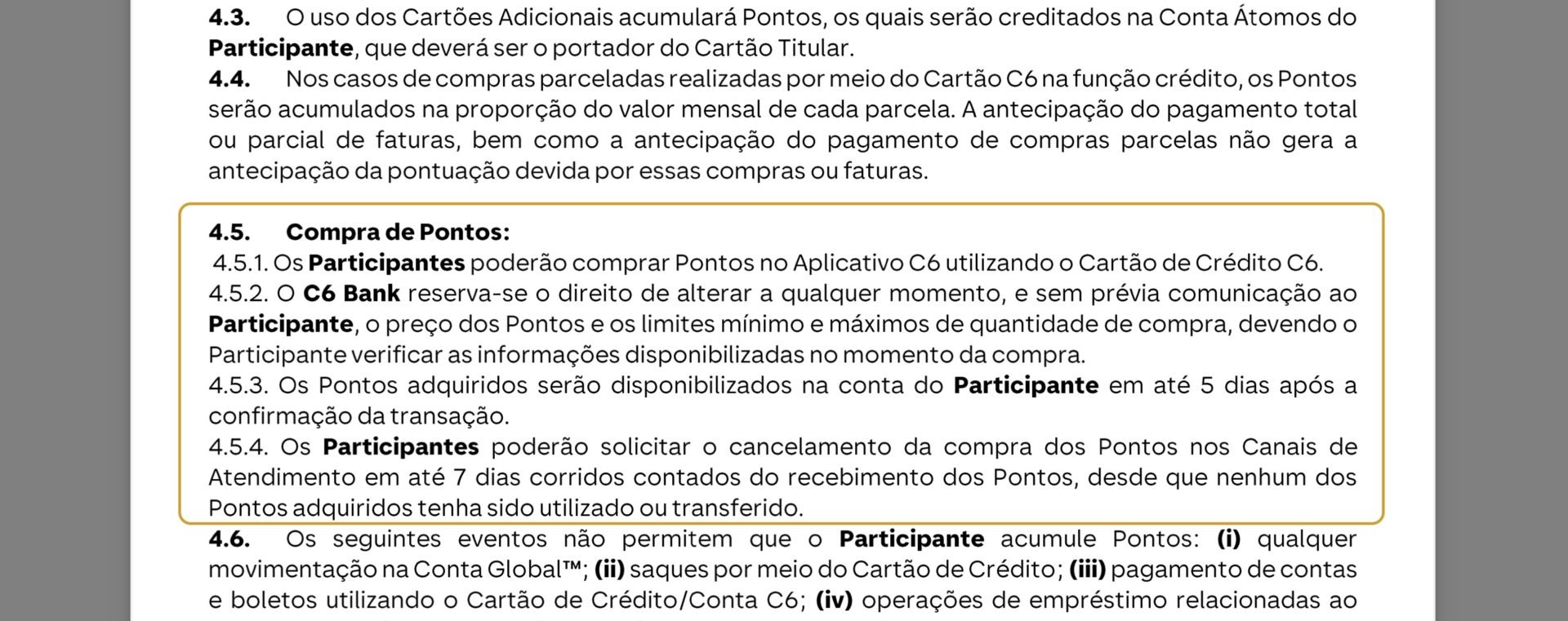 c6 bank compra pontos
