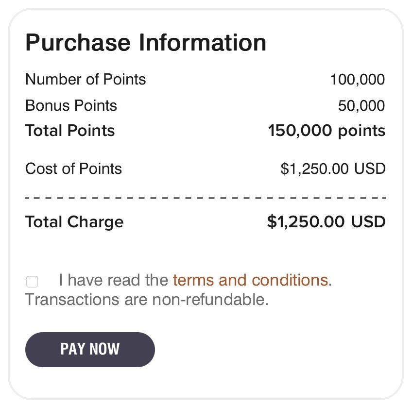 marriott bonvoy buys points
