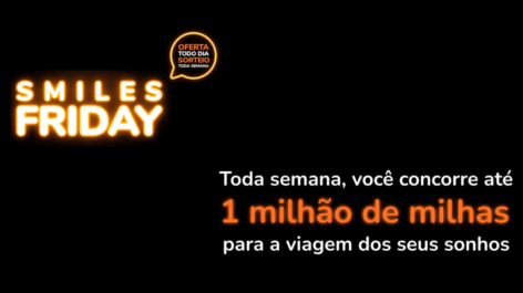 Smiles vai realizar sorteios semanais de até 1 milhão de milhas para seus clientes