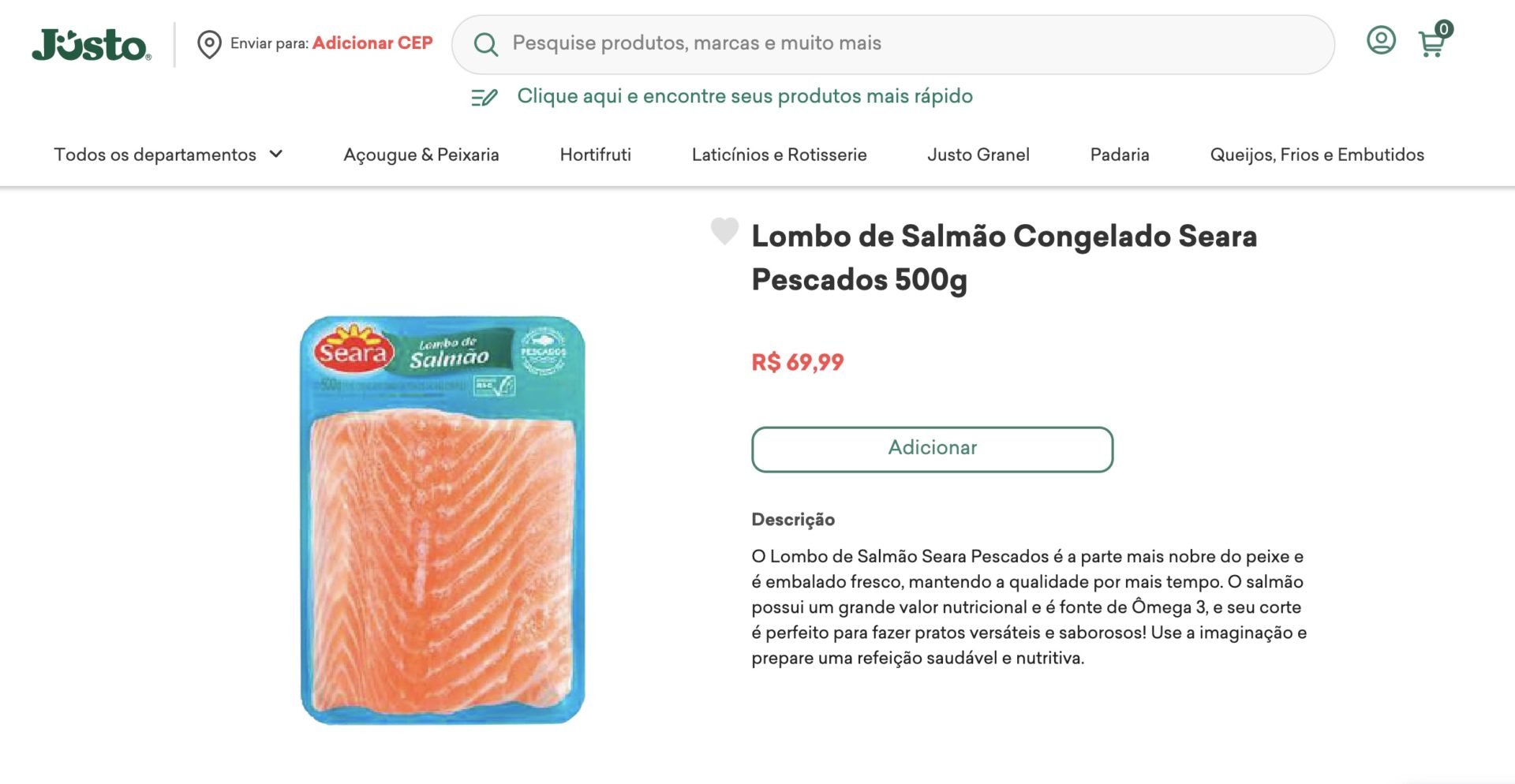 Justo 40% desconto