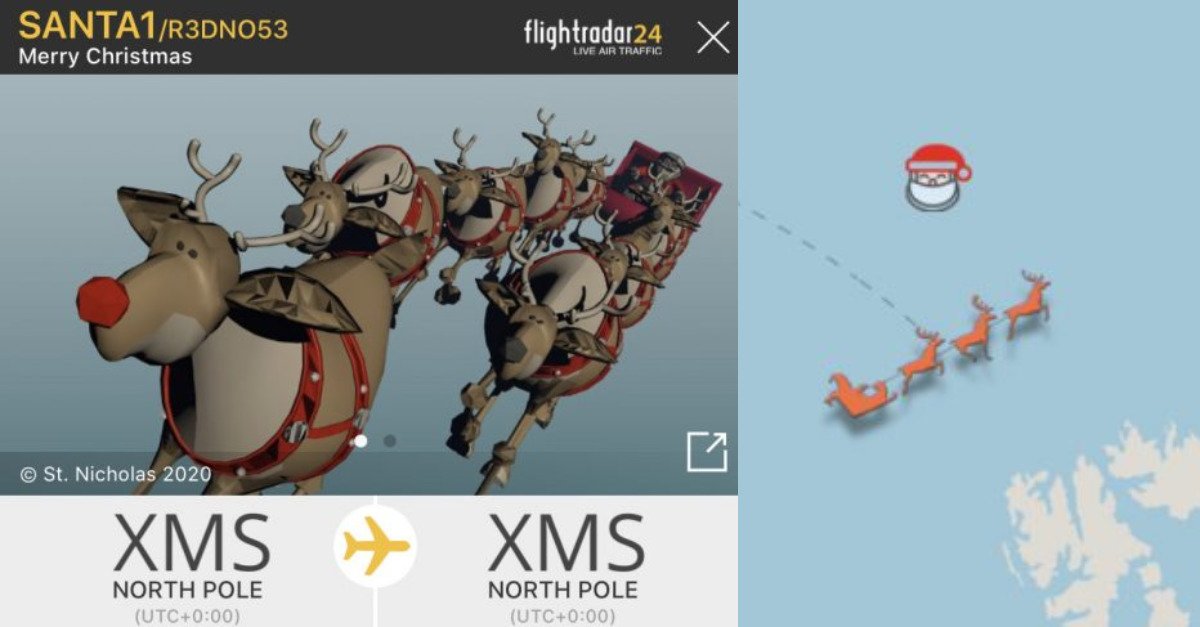 Acompanhe o voo do Papai Noel para a entrega de presentes do Natal -  Passageiro de Primeira