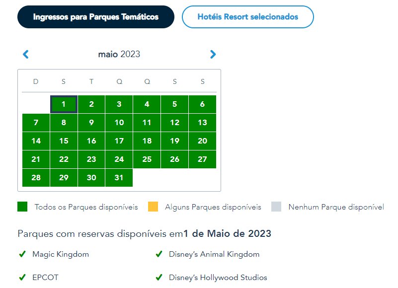 ingressos Disney reservas 