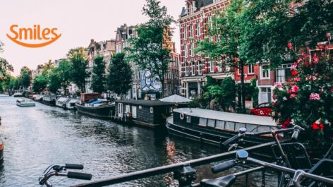 Voe para Amsterdam por 95 mil milhas Smiles + taxas o trecho