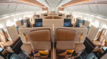 Resgates de Primeira – Classe Executiva da Etihad de Abu Dhabi para Osaka usando pontos Azul