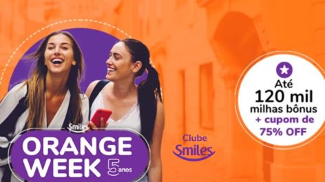 Orange Week! Smiles oferece até 120.000 milhas bônus no upgrade do Clube + cupom de 75% off
