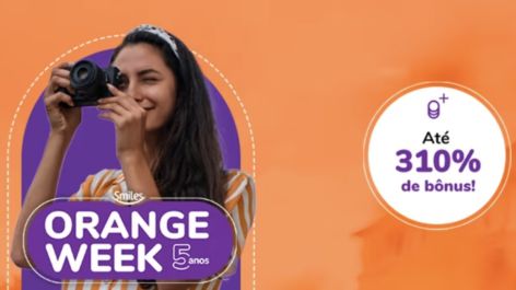 Orange Week! Smiles oferece até 310% de bônus na compra de milhas