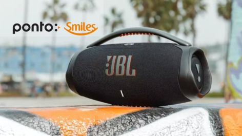 Shopping Smiles oferece até 7 milhas por real gasto na compra de JBL Boombox e demais produtos do Ponto