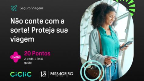 Só hoje! Ganhe 20 pontos Livelo por real gasto no Seguro Viagem da Ciclic