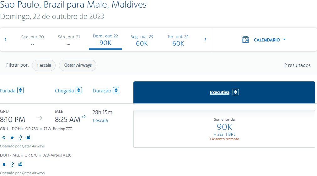 resgates AAdvantage executiva