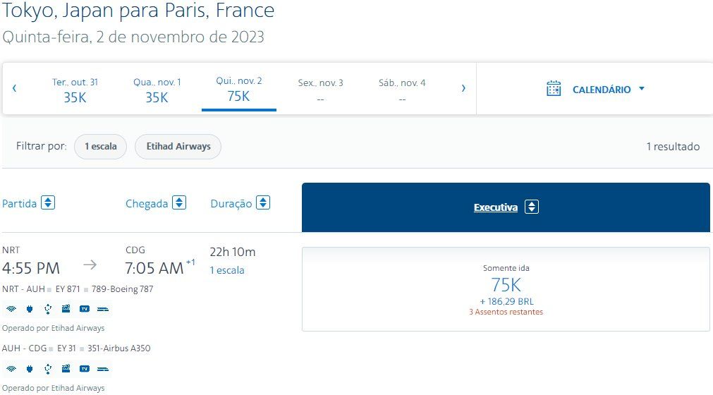 resgates AAdvantage executiva