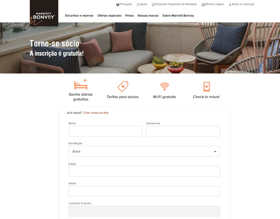 Cadastro Marriott Bonvoy