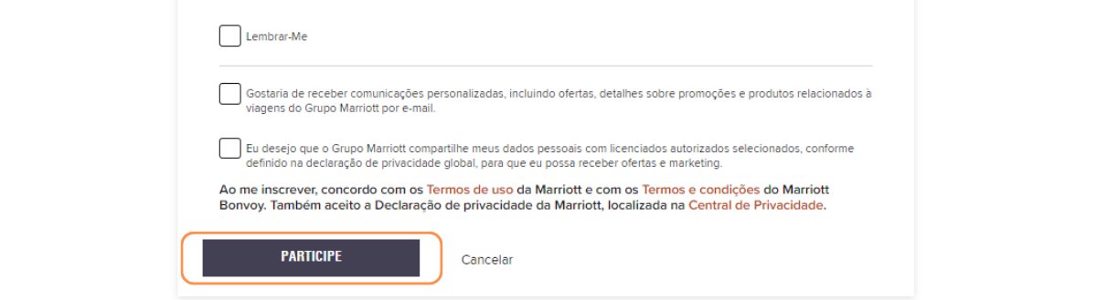 Cadastro Marriott Bonvoy