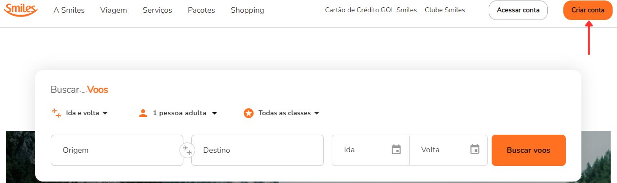 Cadastro Smiles