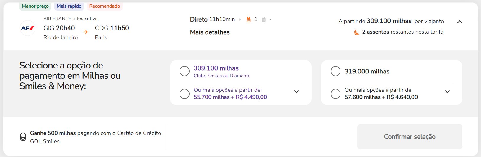 milhas França