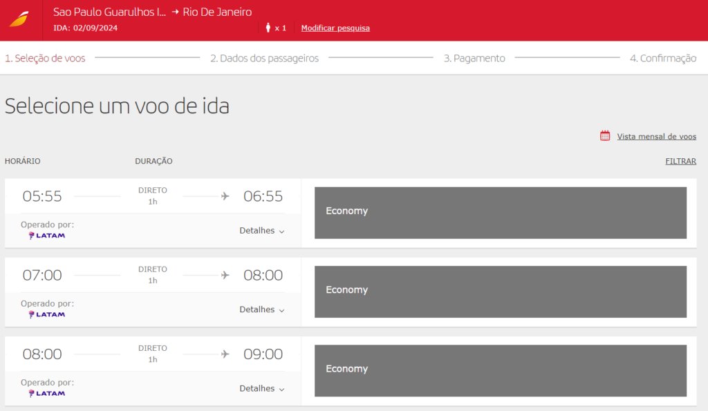 programas internacionais voos nacionais