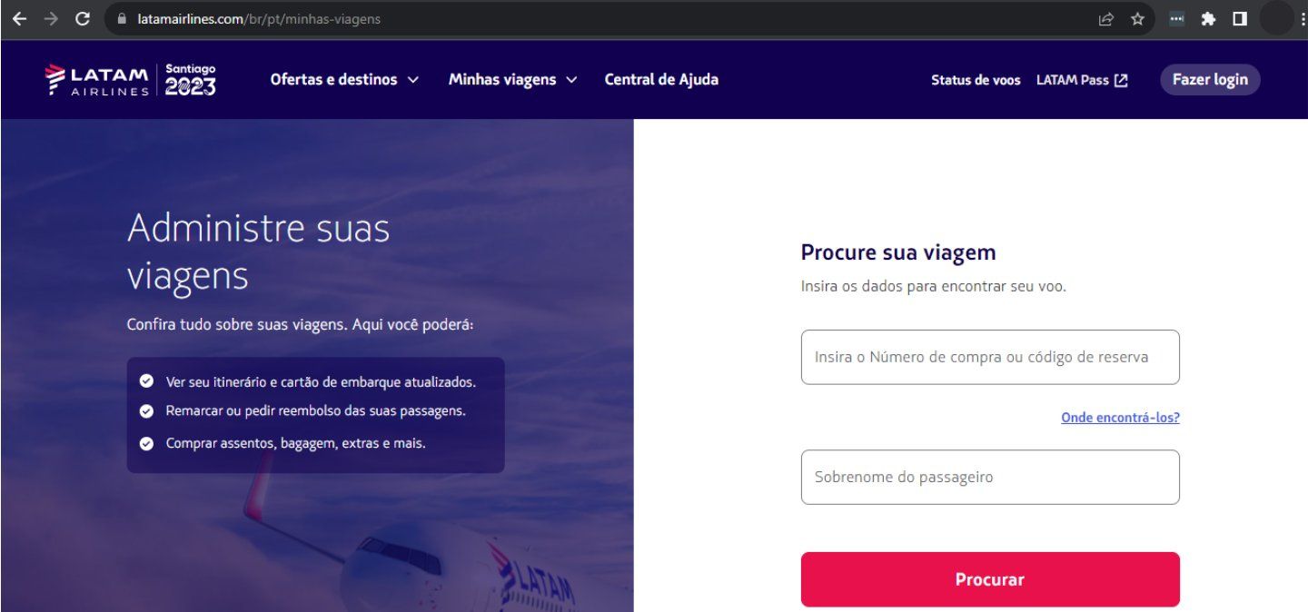solicitar upgrade latam